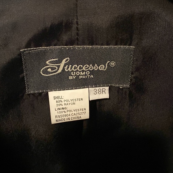 Dark Gray Suit Set with Blazer Vest and Bottom - Picture 2 of 6